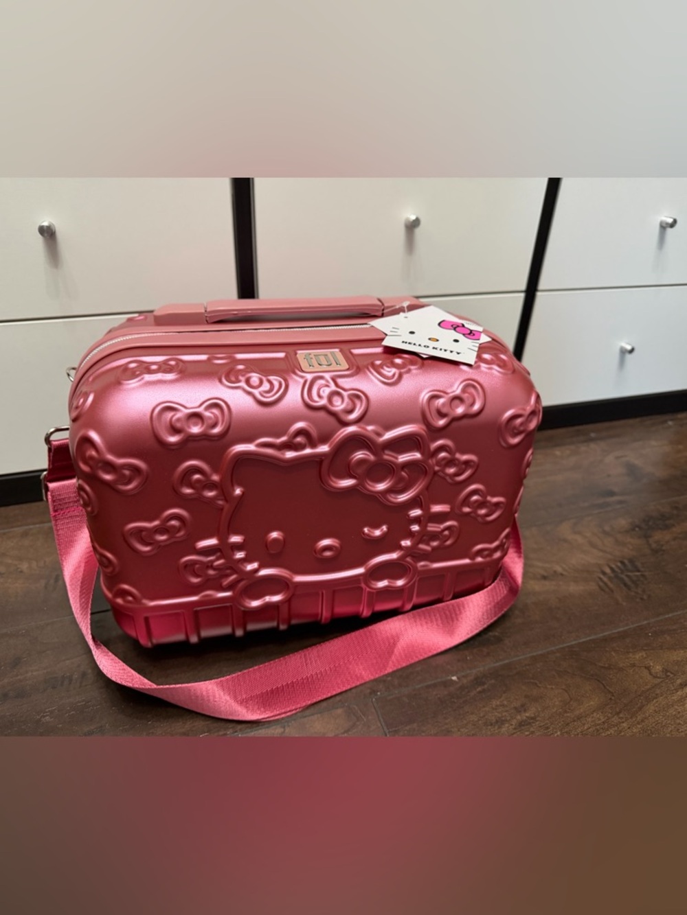 FUL Hello Kitty Train Case, Hardshell Luggage with Adjustable Shoulder Strap